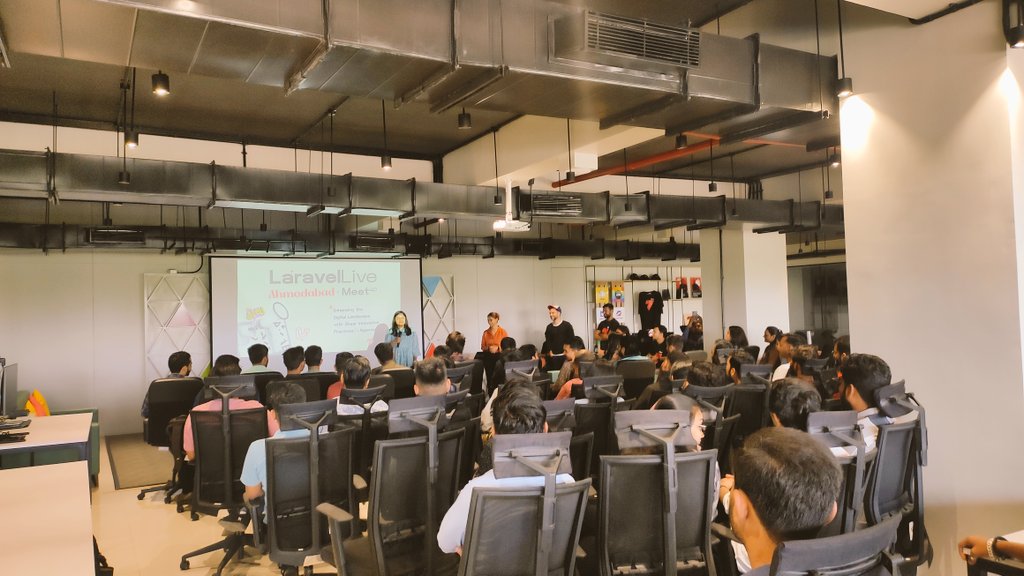💯 Really amazing meetup today. Learn many things related to #openAI with #Laravel, open source contributions and what's the benefits of it. 

@7SpanHQ @LaravelAhm @ruchit288 #LaravelAhm #LaravelLive #7Span #LaraconIN