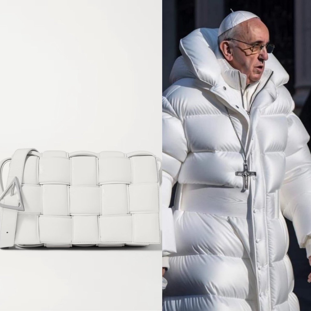 Rodney To (@rodredrod) on Twitter photo Hey Pope, you’re a #handbag.
#BottegaVeneta Hey Pope, you’re a #handbag.
#BottegaVeneta