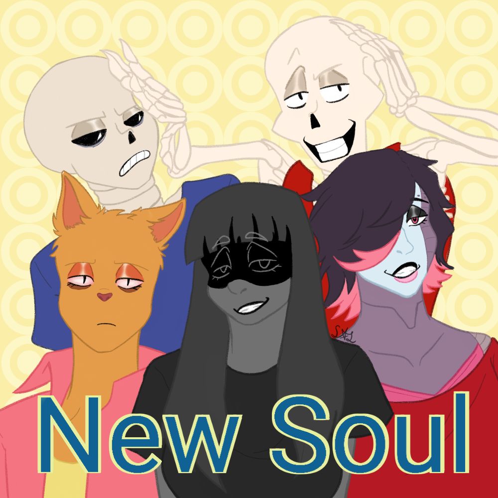 StoicStarrLight's tweet photo. I saw a TikTok that said combine the last show you watched and last game you played, so New Girl meets Undertale https://t.co/JEAcCxsPsG