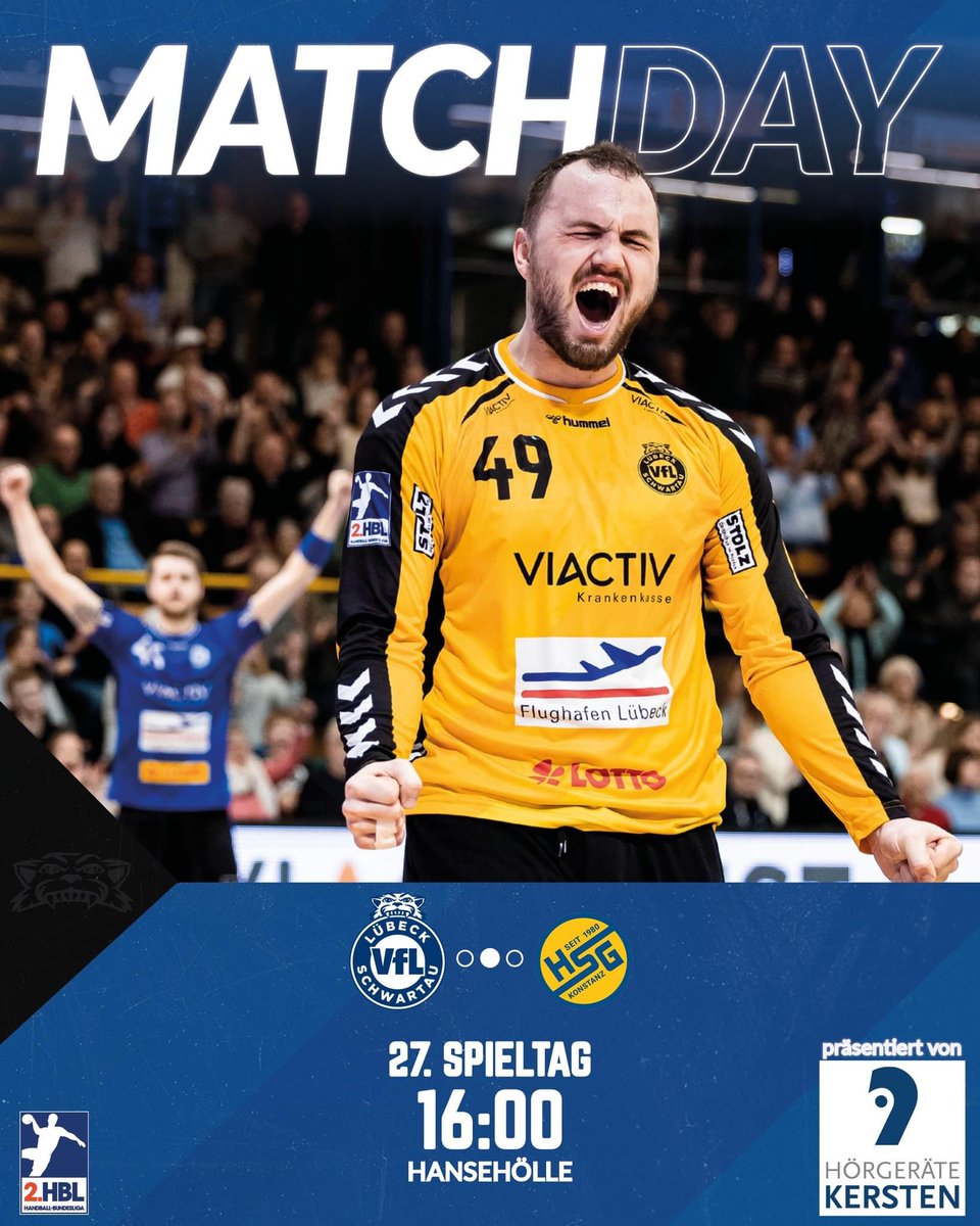 VfL Lübeck-Schwartau (@vfl_luebeck) on Twitter photo 🚀🔥MATCHDAY!🔥🚀
🆚 <a href="/HSGKonstanz/">HSG Konstanz</a>
⏰ 16:00Uhr
🏟 Hansehalle
🚪 Hallenöffnung ab 14:30 Uhr!
🕹️ Fun-Area unseres Partners @singlebeats_events mit Air Hockey und Tischkicker
🎶 DJ im Foyer 🕺
🎥 Livestream auf @SportDE_TV
#leidenschafTIGER #handball #luebeck #2hbl (Werbung) 🚀🔥MATCHDAY!🔥🚀
🆚 <a href="/HSGKonstanz/">HSG Konstanz</a>
⏰ 16:00Uhr
🏟 Hansehalle
🚪 Hallenöffnung ab 14:30 Uhr!
🕹️ Fun-Area unseres Partners @singlebeats_events mit Air Hockey und Tischkicker
🎶 DJ im Foyer 🕺
🎥 Livestream auf @SportDE_TV
#leidenschafTIGER #handball #luebeck #2hbl (Werbung)