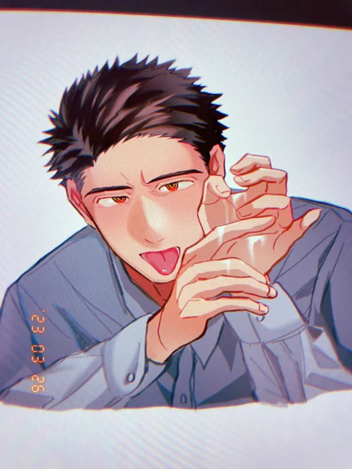 何か持ってる様に見える人の落書き 