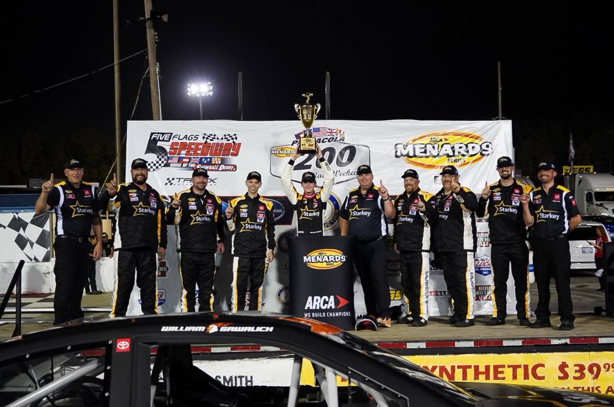 ST_Scene's tweet photo. William Sawalich of Joe Gibbs Racing led every lap of the ARCA East Pensacola 200 at Five Flags Speedway.

Luke Fenhaus and Jake Finch completed the podium. https://t.co/QYV6vA2crQ