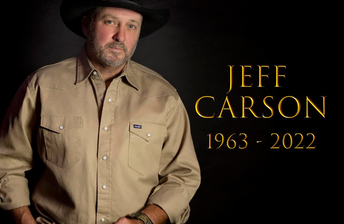 Remembering Jeff Carson today. We'll be doing a special segment on this weeks show.