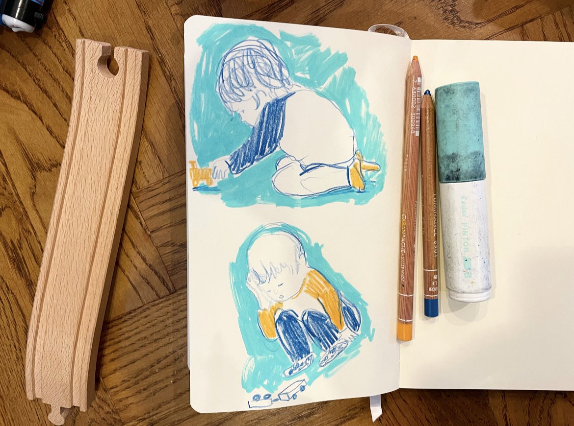ch_durance's tweet photo. Train set #observationaldrawing #sketchbook #sunday #kidlit #kidlitart #picturebookmaker #drawing #trains #illustration https://t.co/as3BXy5fAL