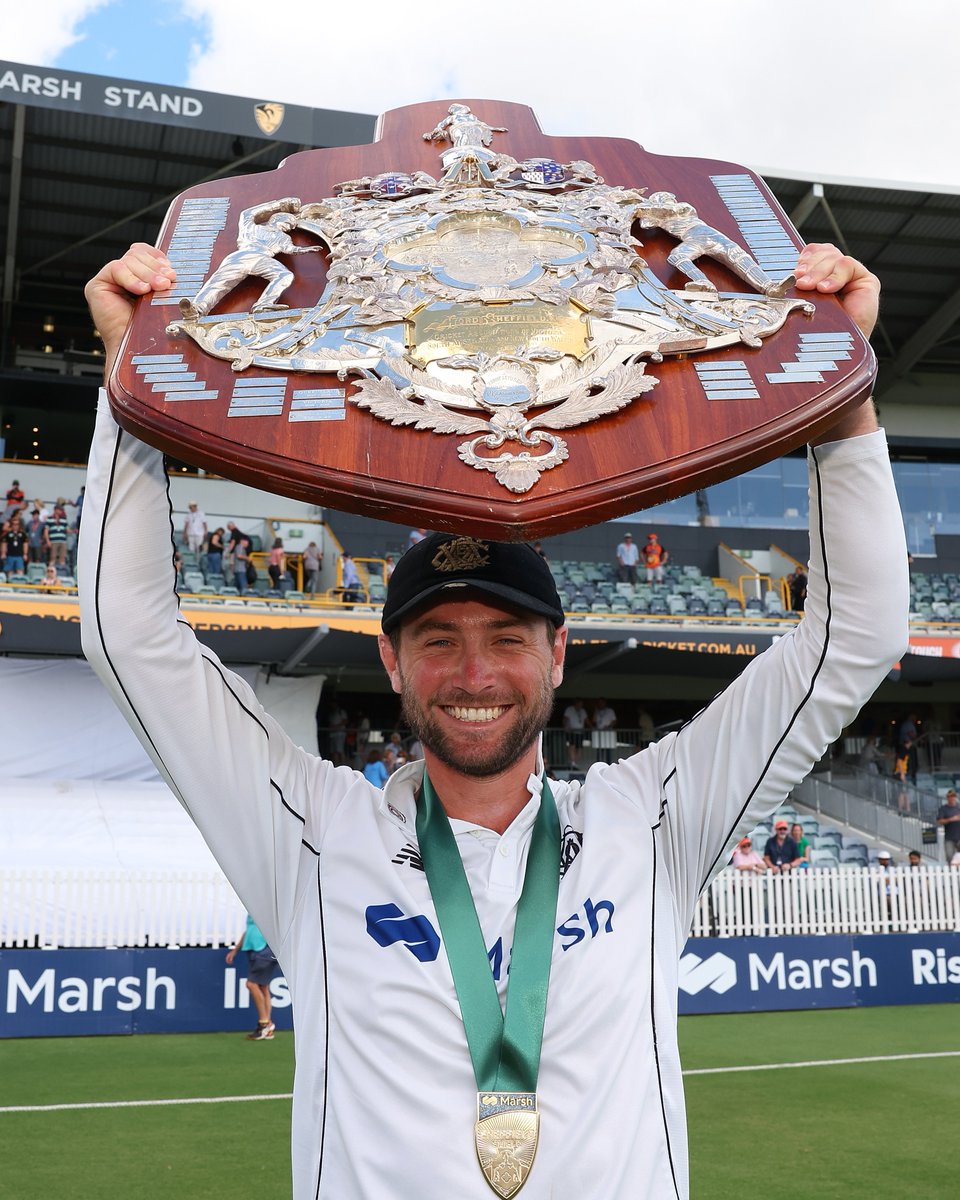 WACA_Cricket's tweet photo. The #SheffieldShield is ours! 🛡️ #WESTISBEST https://t.co/kZzr8nnKZU