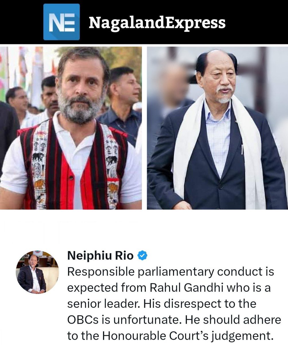 CM Rio reacts on Rahul Gandhi’s disqualification, says “disrespect to the OBCs is unfortunate”