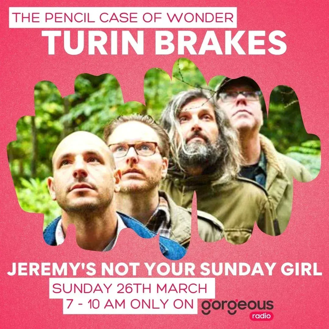 Gale from @turinbrakes is about to brave the Pencil Case of Wonder! 

Still to come we have a #shouldvebeenasingle from @badly_drawn_boy, @vocalfreaknat covering @Beyonce in our #SundaySession and music from @rickymerino, @japanesehouse, @flolikethis, @The_Cuza and @_DennisArana.