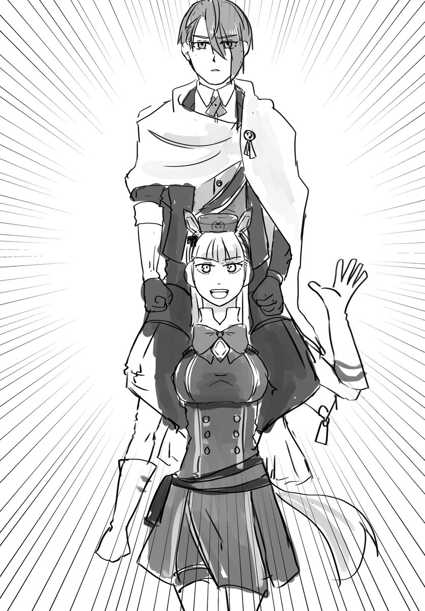 肩車、そういやクロスオーバー本に描いたな 