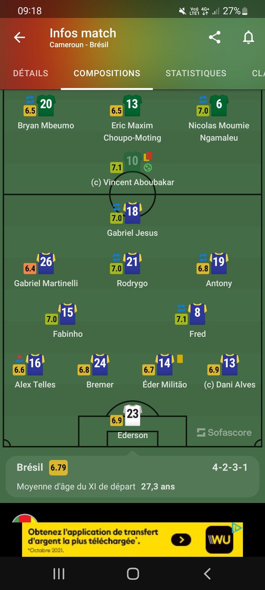Indomptable06's tweet image. Débat pour les gens neutre quelle est la meilleur Compo du Brésil + contexte du match

- VS Cameroun 3ème match d'une CdM Brésil deja qualifié

- VS Maroc match amical

Votez dans le tweet suivant

RT apprécié merci

#MARBRA
#CMRBRA