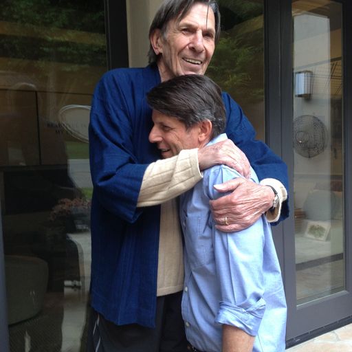 Remembering my dad on his 92nd birthday. He gave big hugs. Happy Birthday, Dad. Love always. #LeonardNimoy #StarTrek 🖖