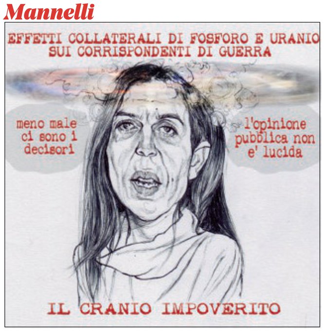 Il #fattoquotidiano e il suo azionista di riferimento devono essere disperati se si riducono a pubblicare questa squallida e livorosa vignetta. Solidarietà a <a href="/mannocchia/">francesca mannocchi</a> . #Mannocchi #piazzapulita #travaglio