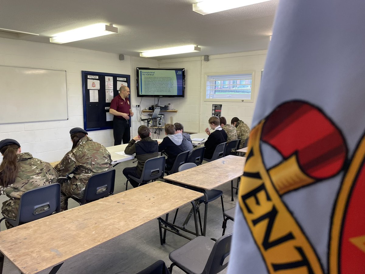 WRobertsMSW's tweet photo. Start of Day 2 of the #BlueBadge training weekend @969Sqn
Cadets already in full swing learning how to deliver a brief using #SMEAC
@ComdtAC @ACO_RCNORTH @OCMerseyside @MerseysideWing https://t.co/KTvkGRnydR