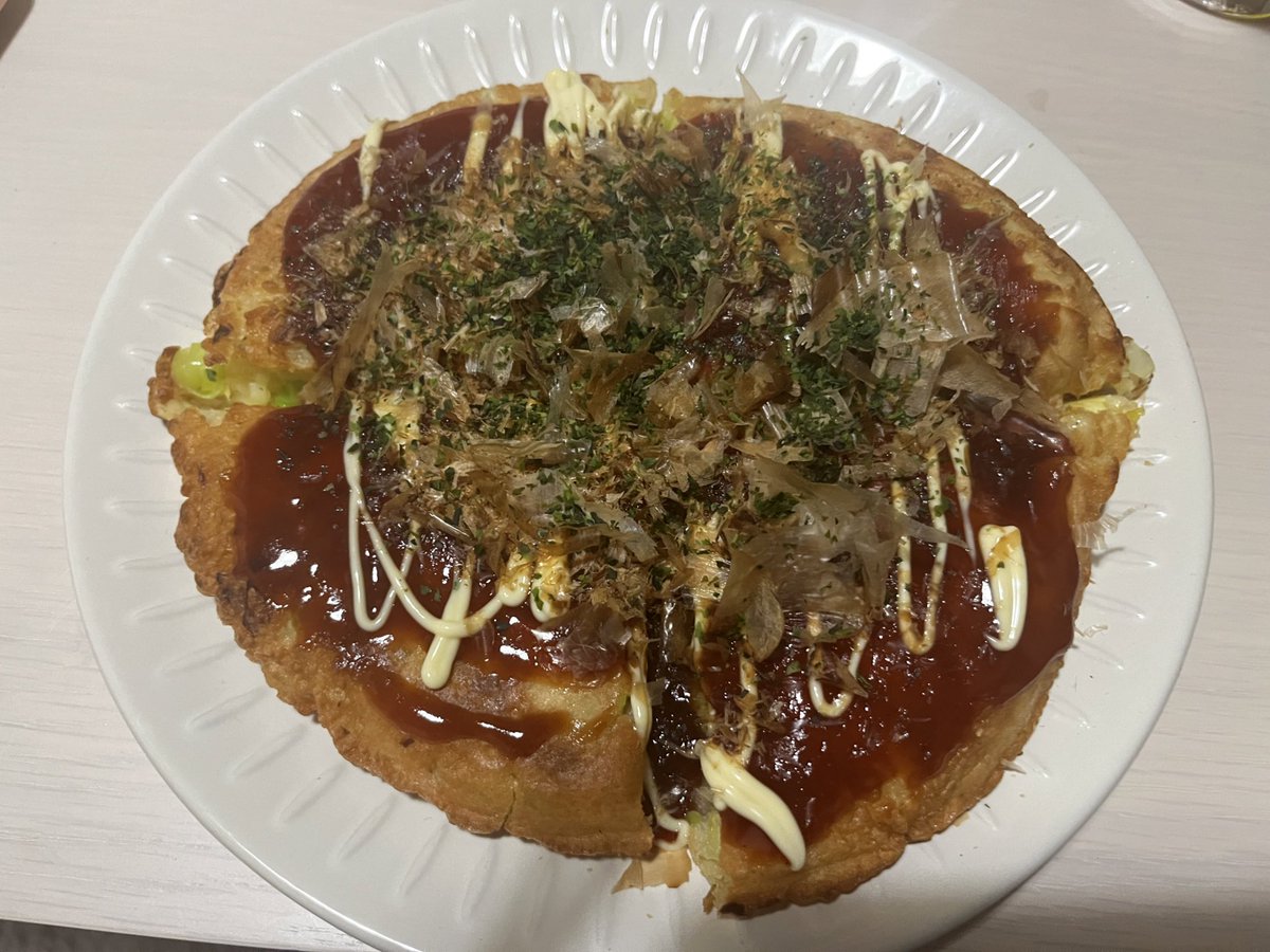 emokenpgohan's tweet photo. お好み焼き https://t.co/cF3QPxoAg7