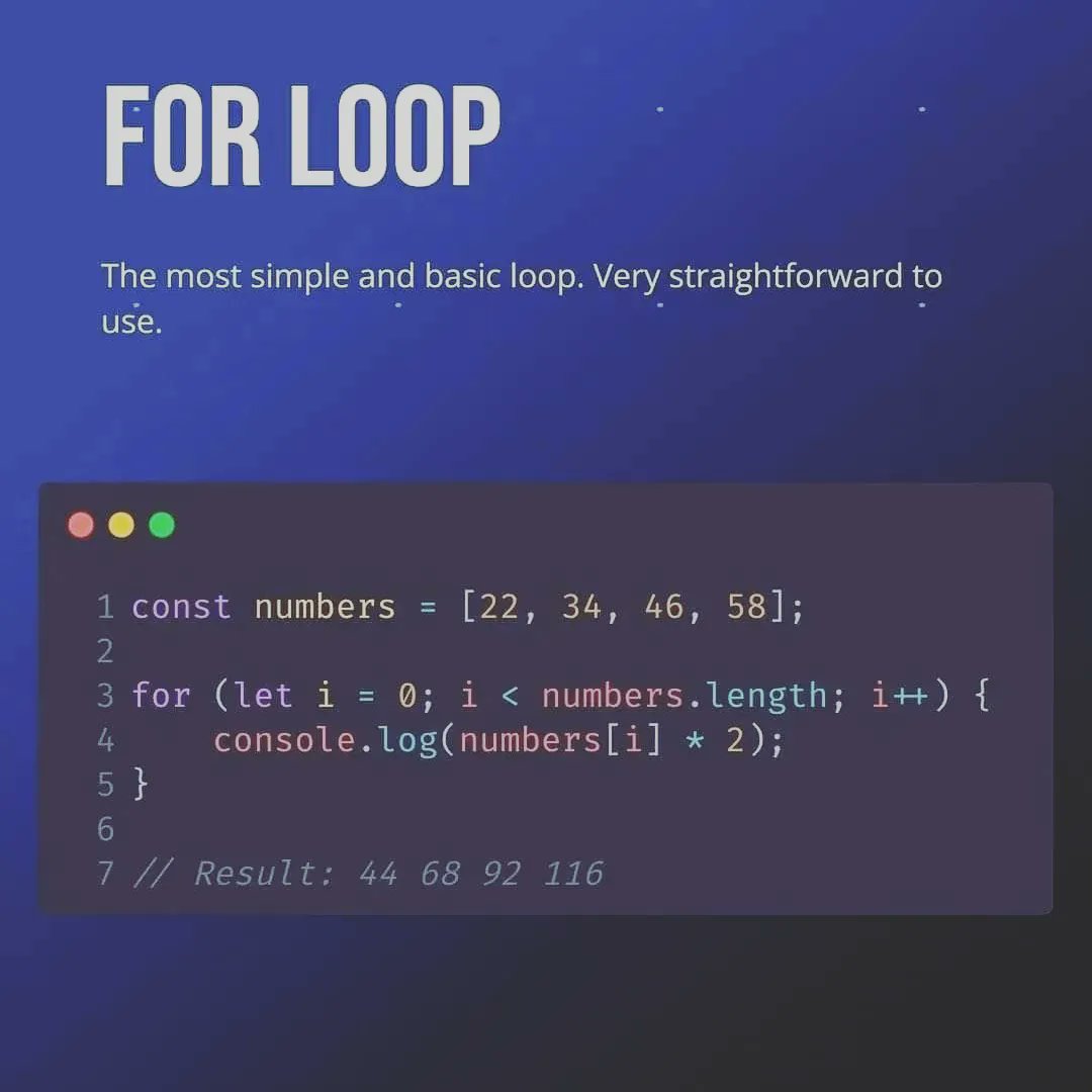 djeffssource's tweet image. 7 ways to loop in Javascript.
#javascriptdeveloper #JS #frontendwebdevelopment #nodejs #websitedevelopment #react #vue #nextjs #webdesign