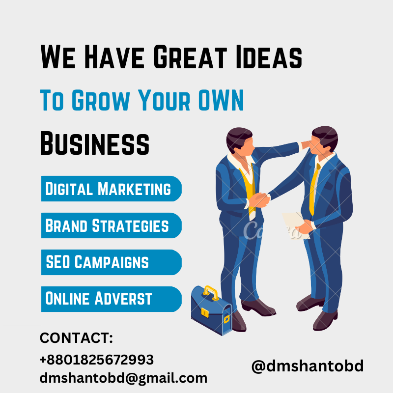 dmshantobd's tweet photo. ✅We have great ideas to grow your own business.
.

.
.
#digitalmarketing #digitalmarketer #digitalmarketingagency #socialmediamarketing #socialmedia #business #branding
#marketingdigital #onlinemarketing #entrepreneur
#instagram #advertising #contentmarketing
#marketingstrategy https://t.co/Ru5w8ucTaC