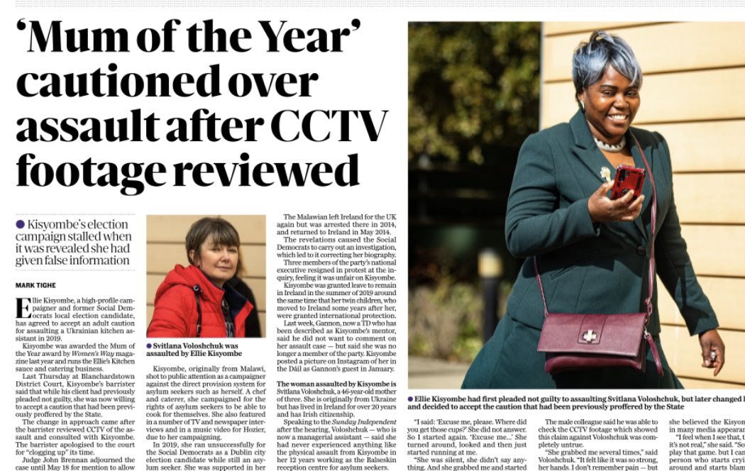 eric_nelligan's tweet photo. Story on Soc Dem Candidate Kisyombe in todays @TheSundayIndo

Apologised for ‘clogging up’ court

False info as an asylum seeker in 2010

Lawyers tried to prevent publication of story 

Resignation of 3 Nat Exec members

Victim-‘worst physical assault’ in 12 yrs in asylum centre https://t.co/UvMwa4VW2f