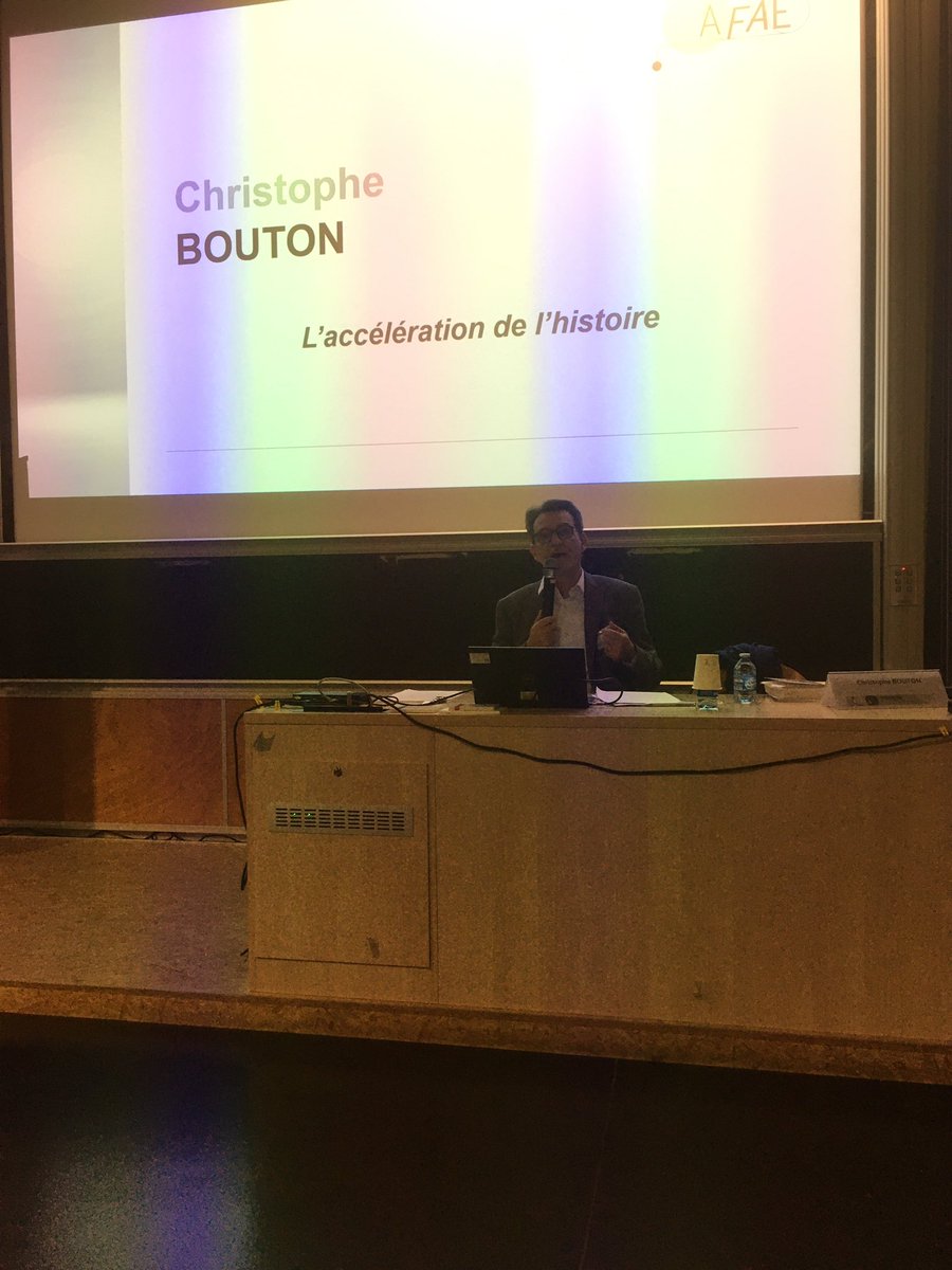Conclusion du colloque de l’AFAE: Christophe Bouton, auteur d’un récent et remarquable ouvrage sur l’accélération du temps.