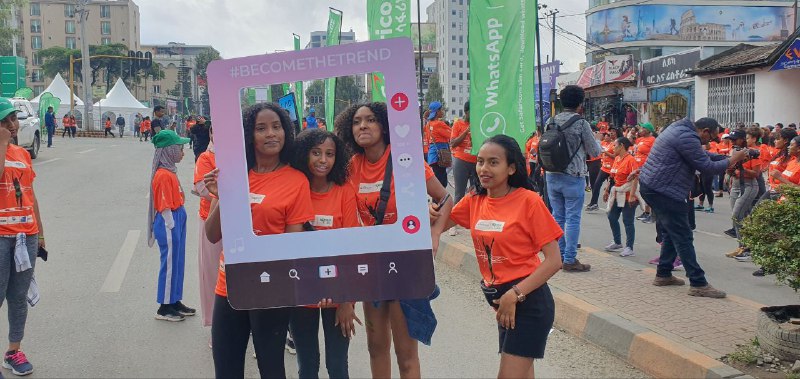 SafaricomET's tweet photo. Look at how we are killing it in the Tiktok, @YouTube, and @WhatsApp content creation booths. This has really been fun.
#2023SafaricomWomenFirst5KM #SafaricomEthiopia #Berchi #FurtherAheadTogether @tiktokcreators @greatethrun https://t.co/8Wd2heJCYw