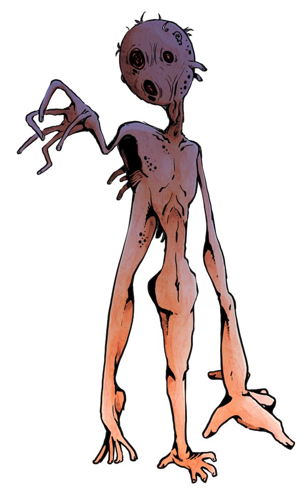 《常闇の大樹》と《常闇の果実》単体と融合体
果実は遠目に見ると人間に似ていますが、手と足の区別がついてなさそうだったり四肢の生えてる位置や骨格がでたらめだったりと、これは"絵が下手な人外が『うろ覚えだけどこんな感じだったよね人間って!!』って描いたもの"というコンセプトで描いてます 