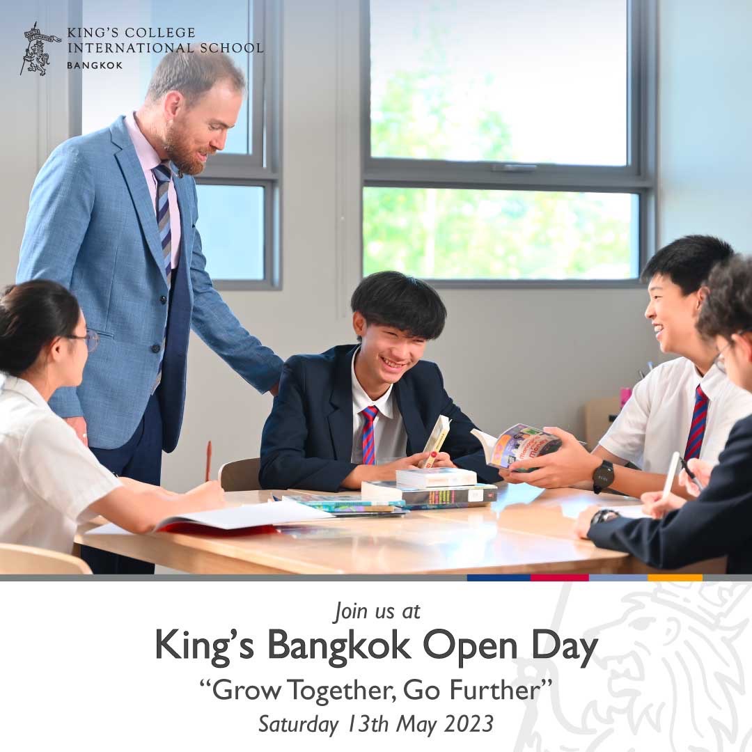 Kingsbangkok's tweet photo. King’s Bangkok Open Day: "Grow Together, Go Further" on Saturday 13th May 2023
Register now at >> https://t.co/E1u3CYqf4E
Discover how your child can grow together and go further with an education provided at King’s Bangkok.
#GrowTogetherGoFurther #KingsBangkok https://t.co/GqhHJS64L0