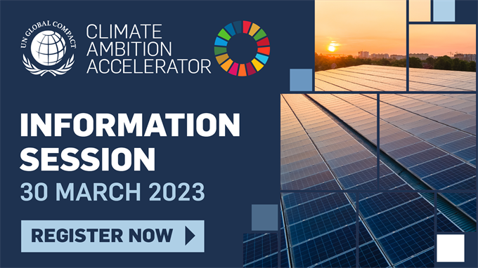 globalcompact's tweet image. Are you interested in joining this year’s #ClimateAmbition Accelerator❓

No matter where you are in your sustainability journey, this programme will help you accelerate progress by setting #ScienceBasedTargets.

Register for our live Q&amp;amp;A to learn more: unglobalcompact.org/take-action/ev…