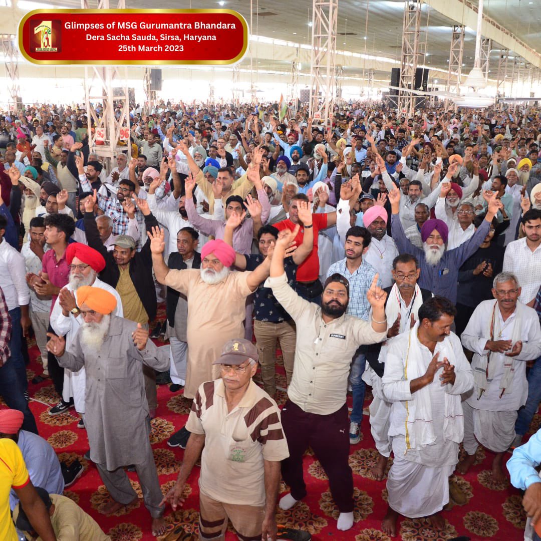 DSSNewsUpdates's tweet photo. Step into a world of divinity, with these glimpses of #MSGGurumantraBhandara. The spiritual aura brought bliss to all the attendees and made it most divine for the destitute who got hope in their live by benefiting from welfare works. Check the highlights here! https://t.co/xxyWLO5mSa
