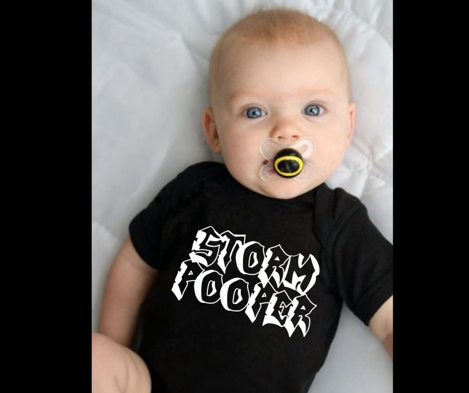 Storm Pooper 'Get ready to turn up the cuteness factor with our funny baby onesies, shirts, and hoodies! 😍👶 Our adorable designs will have you and your little one giggling all day long. #FunnyBabies #CutestClothes #storm poorer #ParentingWin' teepublic.com/onesie/4142856…