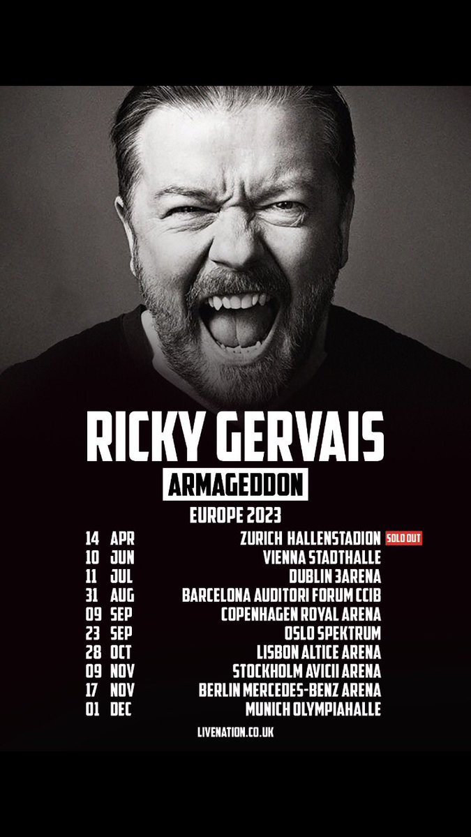 More European Dates! 
Tickets on Sale Friday 10am Local.