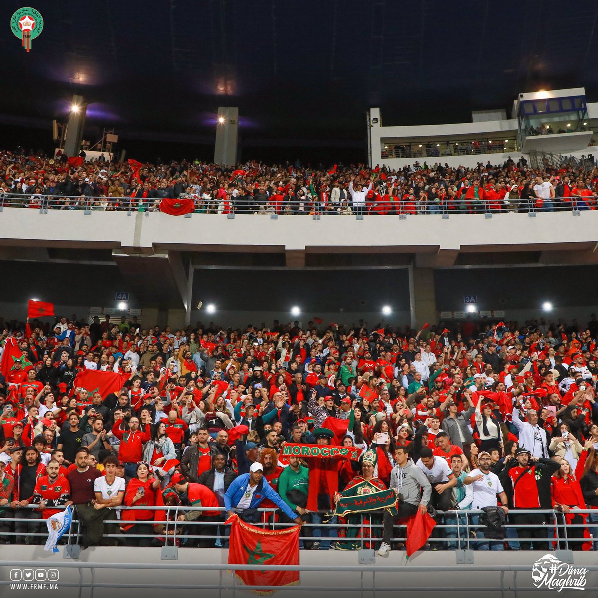 EvrardFul's tweet image. Maroc 🇲🇦 2-1 Brésil 🇧🇷 s’est joué à guichets fermés au stade de Tanger. Pas de chants racistes, ni de propos racistes, pas d’incidents. Bien au contraire, le public marocain (65000) a offert un récital d’impressionnant #Tifos. Juste magnifique. #DestinationMorocco2025 #MARBRE