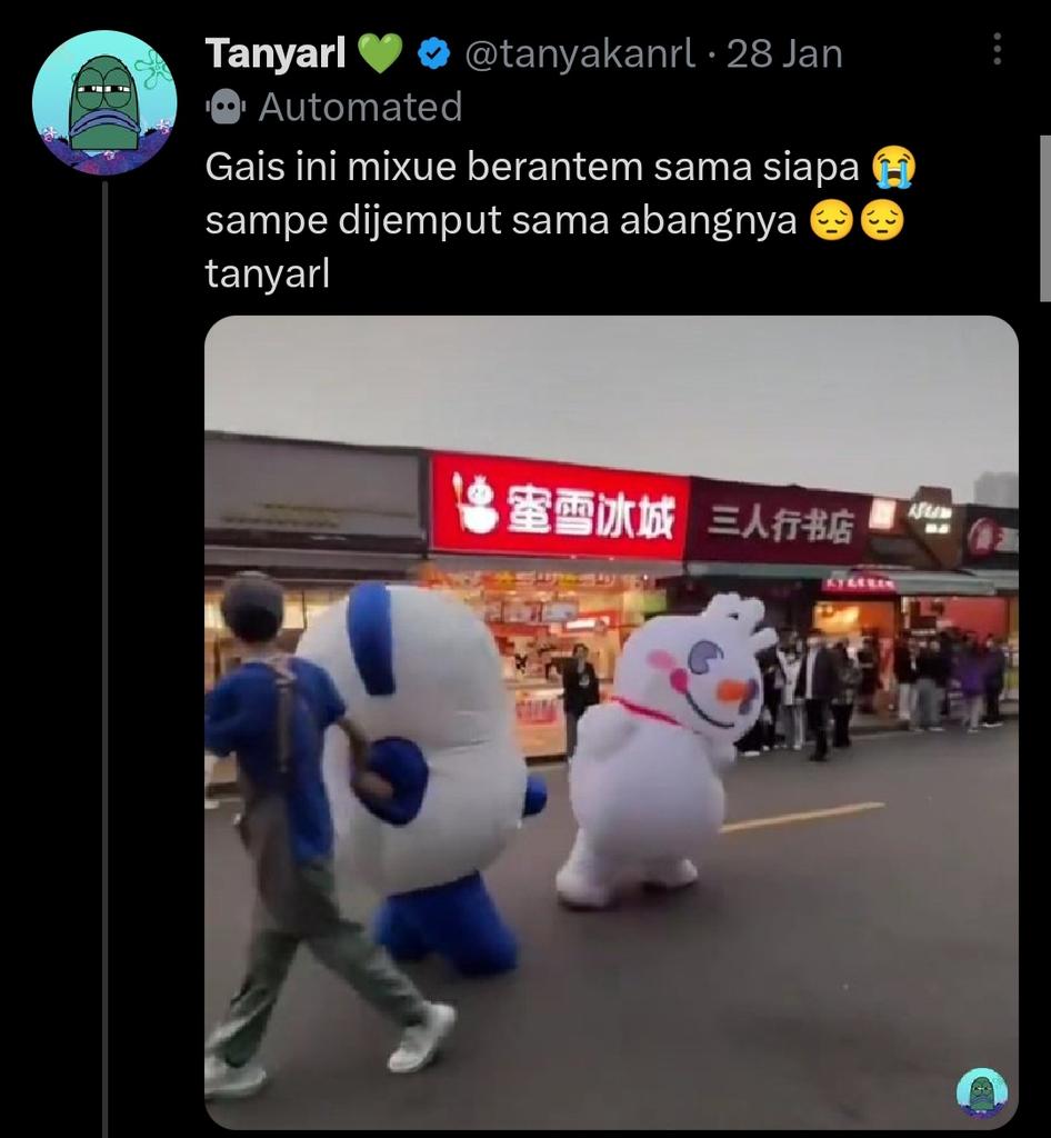 KUMPULAN VIDEO LUCU MASKOT MIXUE, OPPO &amp; VIVO
-
A THREAD