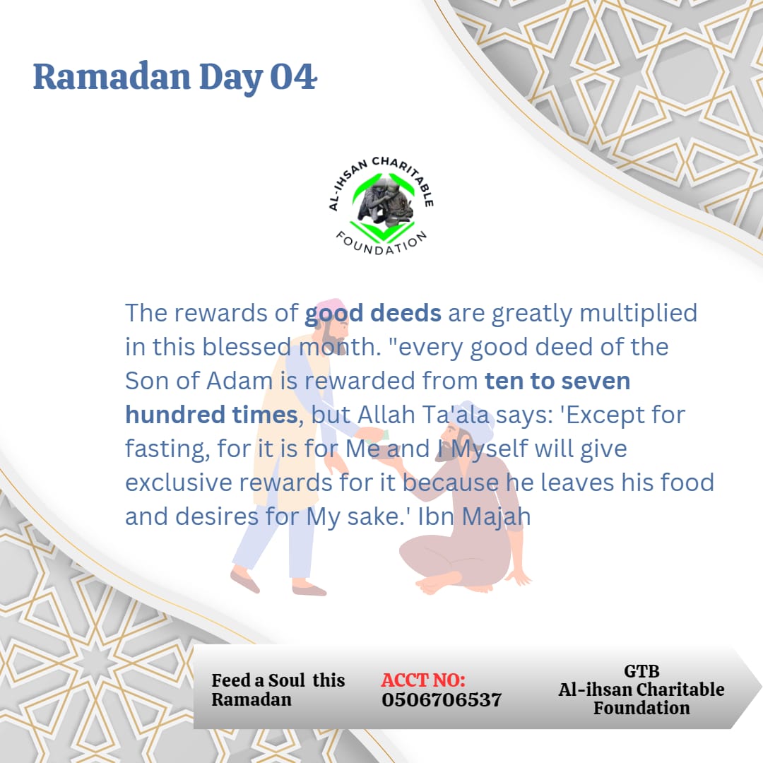 RAMADAN DAY 04

#AICFRamadanproject2023
#alihsancharitablefoundation 
#AidingTheNeedy
#Maketheworldbetter
#peoplegreaterthanprofit
#humanity 
#ramadan 
#ramadan2023