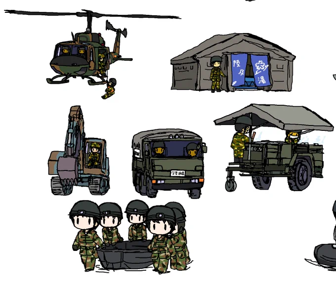 #再掲でもいいのでとにかく陸自を貼ろう過去絵から 