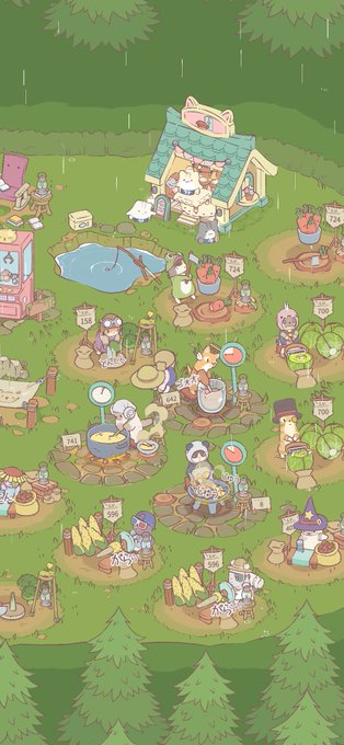 #CatsAndSoup
入院中なんとなく始めた猫がはたらく放置ゲー
猫とスープ 