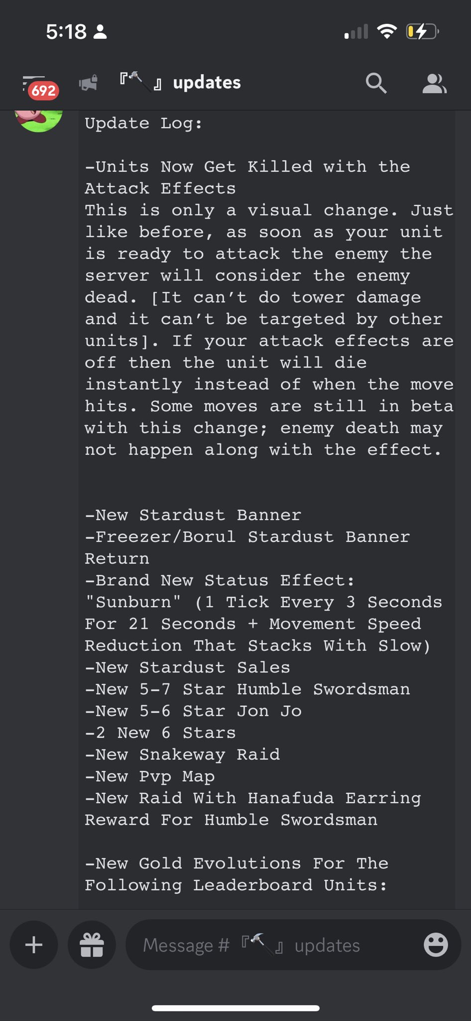 ASTD(All Star Tower Defense) Discord Before An Update 