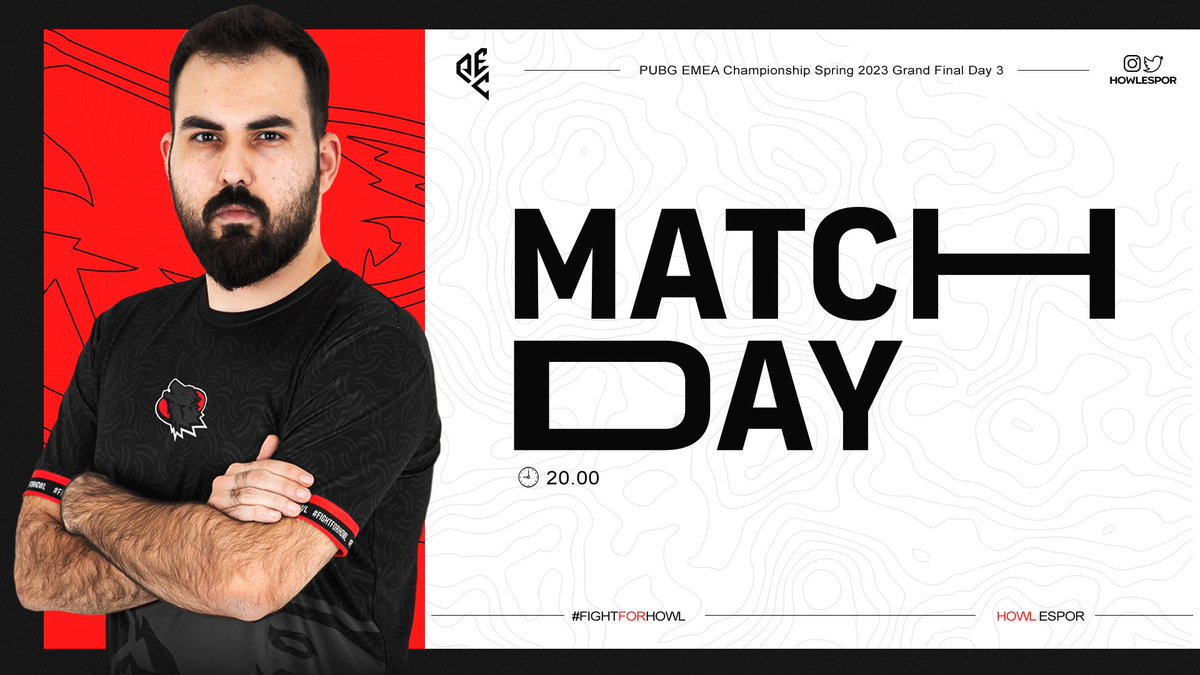 HOWL_Espor's tweet photo. ♦️Takımımız PUBG EMEA Championship Spring 2023 Grand Final 3. Gününde şampiyonluk için sahaya çıkıyor. 🪂
Şampiyonluğu almadan gelmeyin takım!
🗓️26 Mart
🕒20:00
📺🇹🇷 https://t.co/y8onvSJRSf
📺🇬🇧https://t.co/3C1P76ErNw
@PUBGEsports | @PUBG_TUR
#PUBG | #FIGHTFORHOWL
🐺 AUUUU 🐺 https://t.co/tOkZQWsp9t