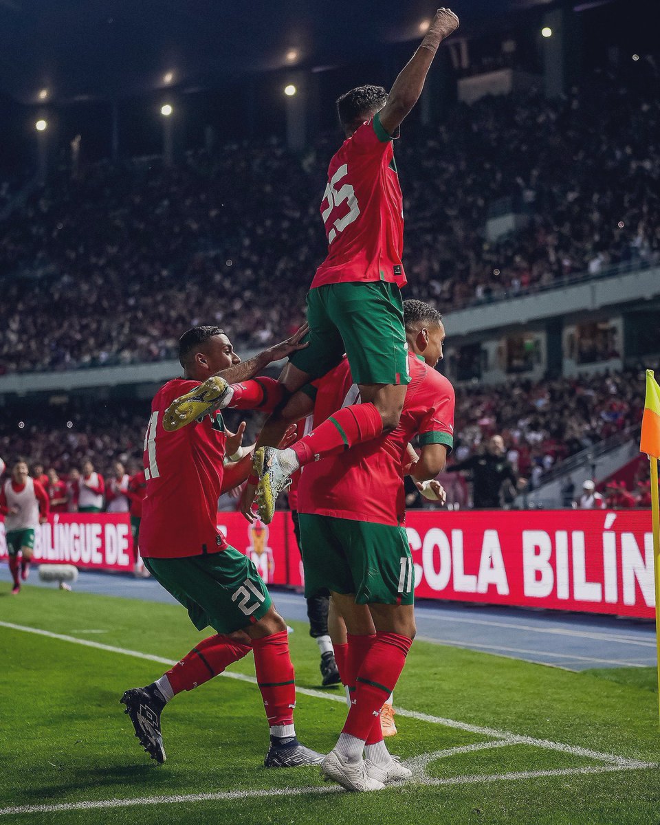SpheraSports's tweet photo. Ayer en Tánger, #Marruecos 🇲🇦 2-1 🇧🇷#Brasil. Histórica victoria de los Leones del Atlas. https://t.co/GEJ44pU87O