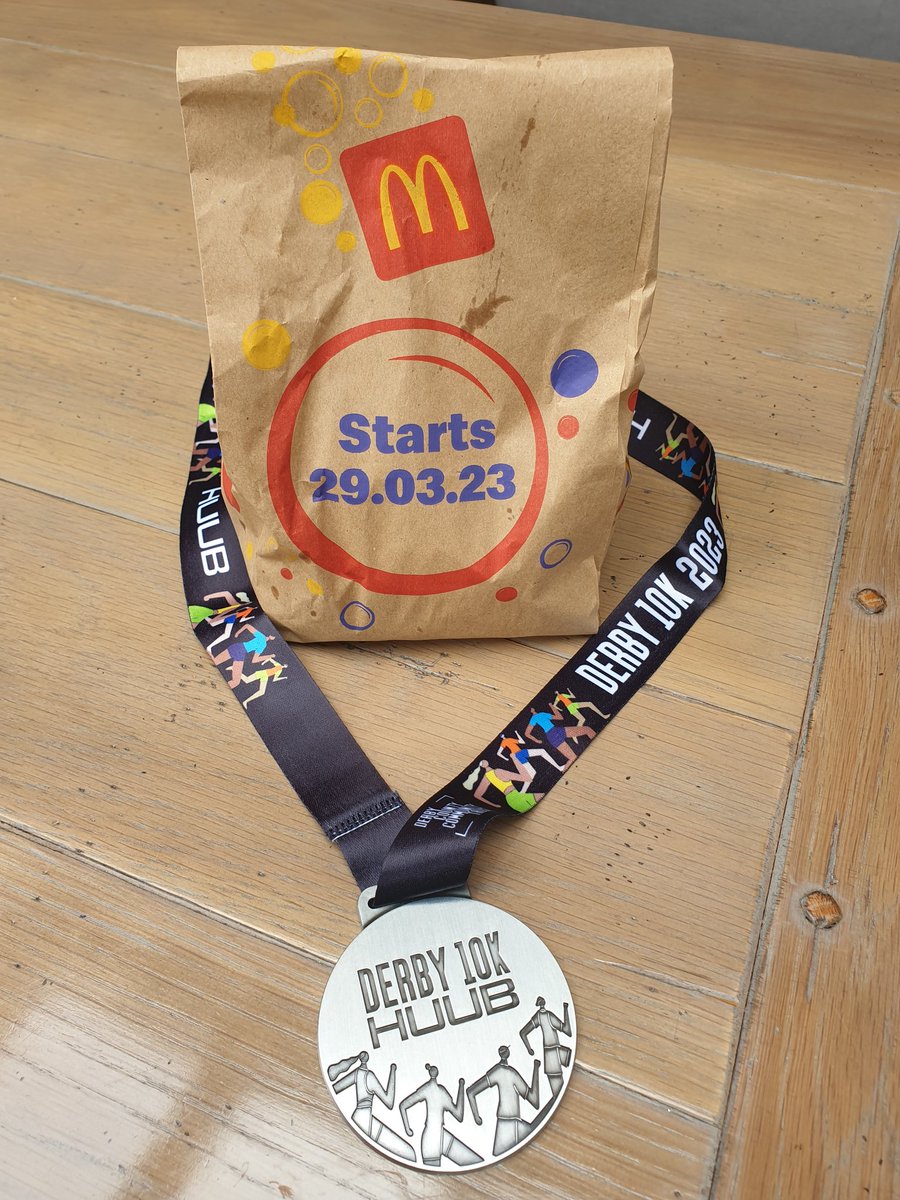 MarkCaister's tweet photo. Derby 10k done - time for breakfast! https://t.co/yDbQYIPXfu
