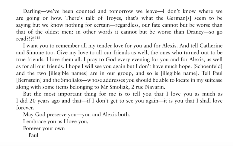 johnstonglenn's tweet photo. James Joyce's friend Paul Léon wrote to his wife Lucie OTD in 1942: "Darling—we've been counted and tomorrow we leave—I don't know where we are going…. But the most important thing for me is to tell you that...it is you that I shall love forever." He was sent to Auschwitz. https://t.co/30f6buoJEq