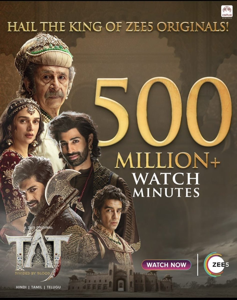 The audience can not have enough of TAJ fever and here is the proof of it! Did you watch TAJ yet? 

Watch #TAJDividedByBlood, only on
@ZEE5India

#TAJonZEE5
#NaseerudinShah @aditiraohydari
@aapkadharam @RahulBose1
#SandhyaMridul @aashim90 #TahaShah
#ShubhamMehra #PadmanDamodaran