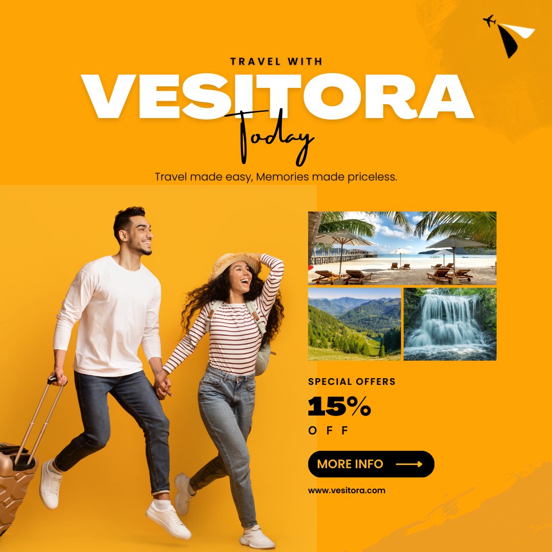 'It's official! Vesitora is now up and running. We can't wait to provide you with the best services in the industry. #businesslaunch #excitingtimes #travelwithus'
vesitora.com✈️🧳