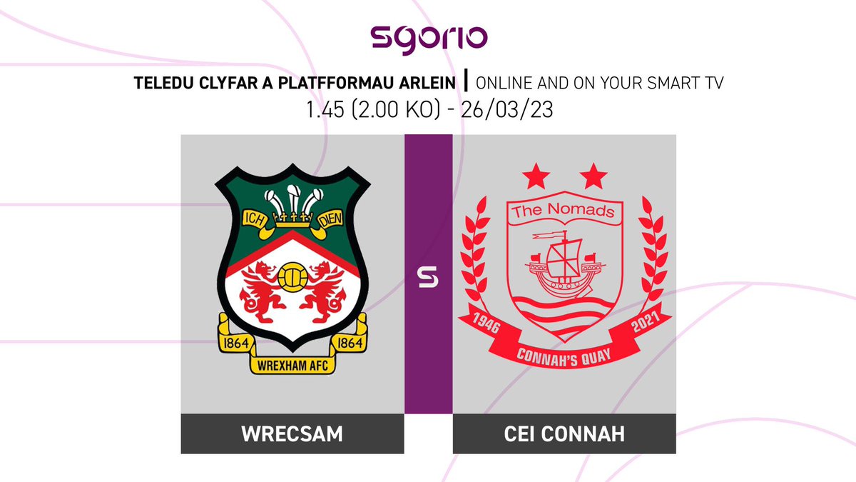 LIVE &amp; FREE on YouTube 🌍🏴󠁧󠁢󠁷󠁬󠁳󠁿

<a href="/WrexhamAFCWomen/">Wrexham AFC Women</a> v <a href="/the_nomads/">Connah's Quay Nomads FC</a> - 2pm KO

YouTube 👉 bit.ly/3JZwoQG