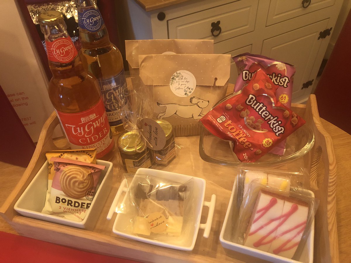 Welcome tray @1stclassholidays for all our guests to enjoy #holidays #hereford #soldierscottage #dogfriendly #shortstays
