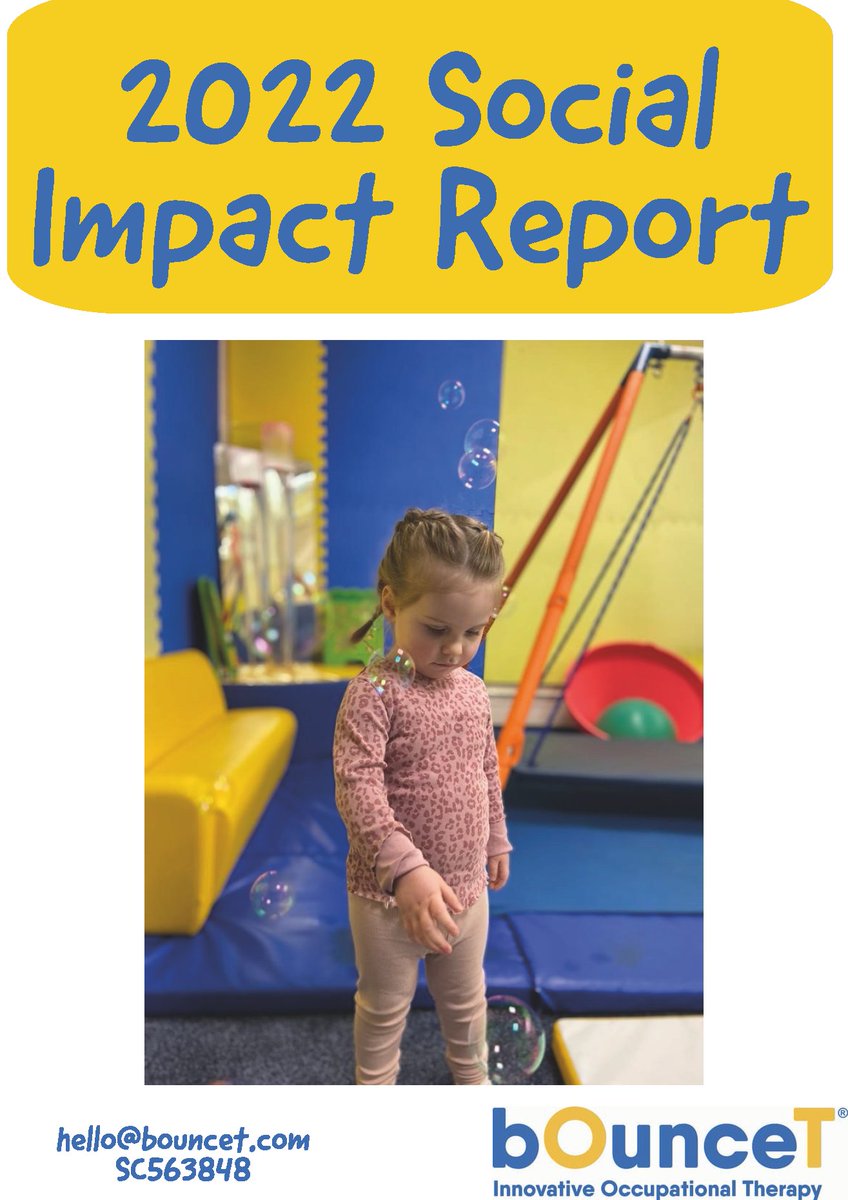bounceot's tweet photo. 2022 Annual Social Impact Report...coming soon! @bounceot
#ValueofOT #OT #OccupationalTherapy #SoccEnt #socialenterprise #play #therapeuticplay #movement #activity #reboundtherapy #inclusion #purposefulplay #socialimpact #businessforgood #report #socialimpactreport https://t.co/TkpA3W7Y9L