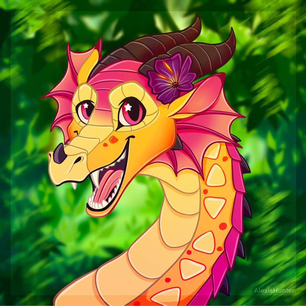 MynxSnowLeopard's tweet photo. The second arc is my favorite and I’m still a bit sad we never had a POV of her anywhoooo here is the happy little lady Kinkajou! :)

#kinkajou #rain #wing #rainwing #wof #wings #of #fire #drawing #digital #art #painting  #jungle #headshot https://t.co/l31OI9AByk