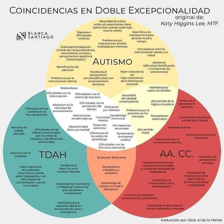 doble excepcionalidad. 🧠

#TEA #TDAH #AACC #neurodiversidad