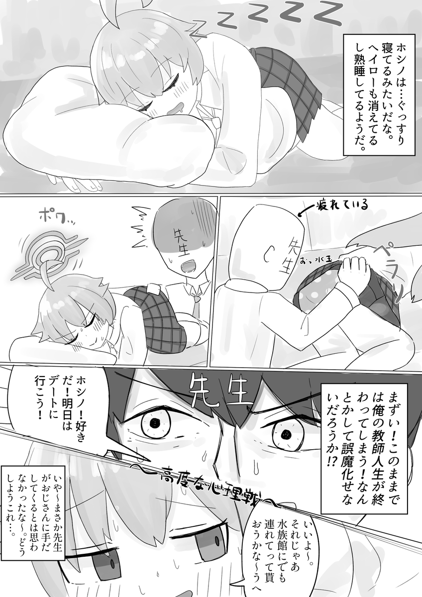 #ブルアカ ホシノ…寝てるんだな…? 