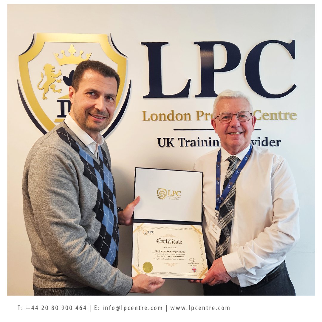LondonLpc's tweet image. Congratulations on completing Chief Operating Officer (COO) Programme Training course in #London by #LPC_Training and earning your certification! Best wishes for your future success.