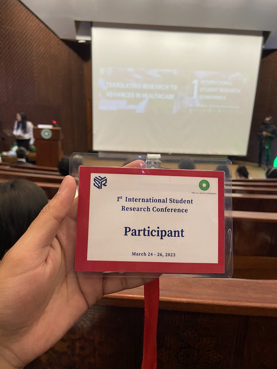 SherazHakeem's tweet photo. Extremely excited and grateful to present my poster about serum cytokines and bone turnover markers at the 1st International Student Research Conference by @srf_aku ! Thank you to all who showed and asked insightful questions! 
#ISRC23 @virani_md @AKUGlobal #MedTwitter https://t.co/Mzg4taOYC6