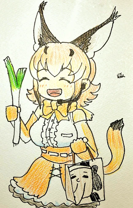 Leek spin Caracal#カラカル展 