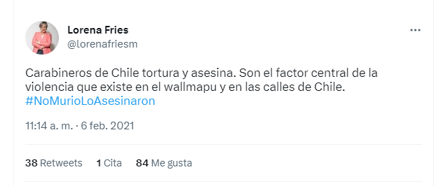 Lorena Fries, Diputada de la Republica, afín al Gobierno de Gabriel Boric.

Esta es la calaña que nos representa y hace las leyes en el Congreso.

Odiadores seriales de Carabineros. ⬇️